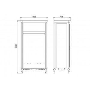 Two-door wardrobe Francesca. Photo 3