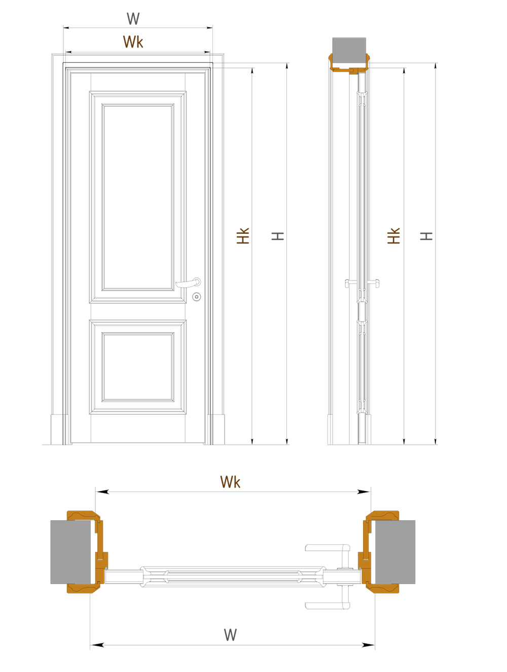 scheme of the door block
