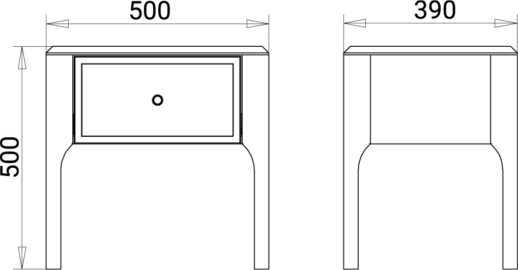 drawing of Audrey's sideboard