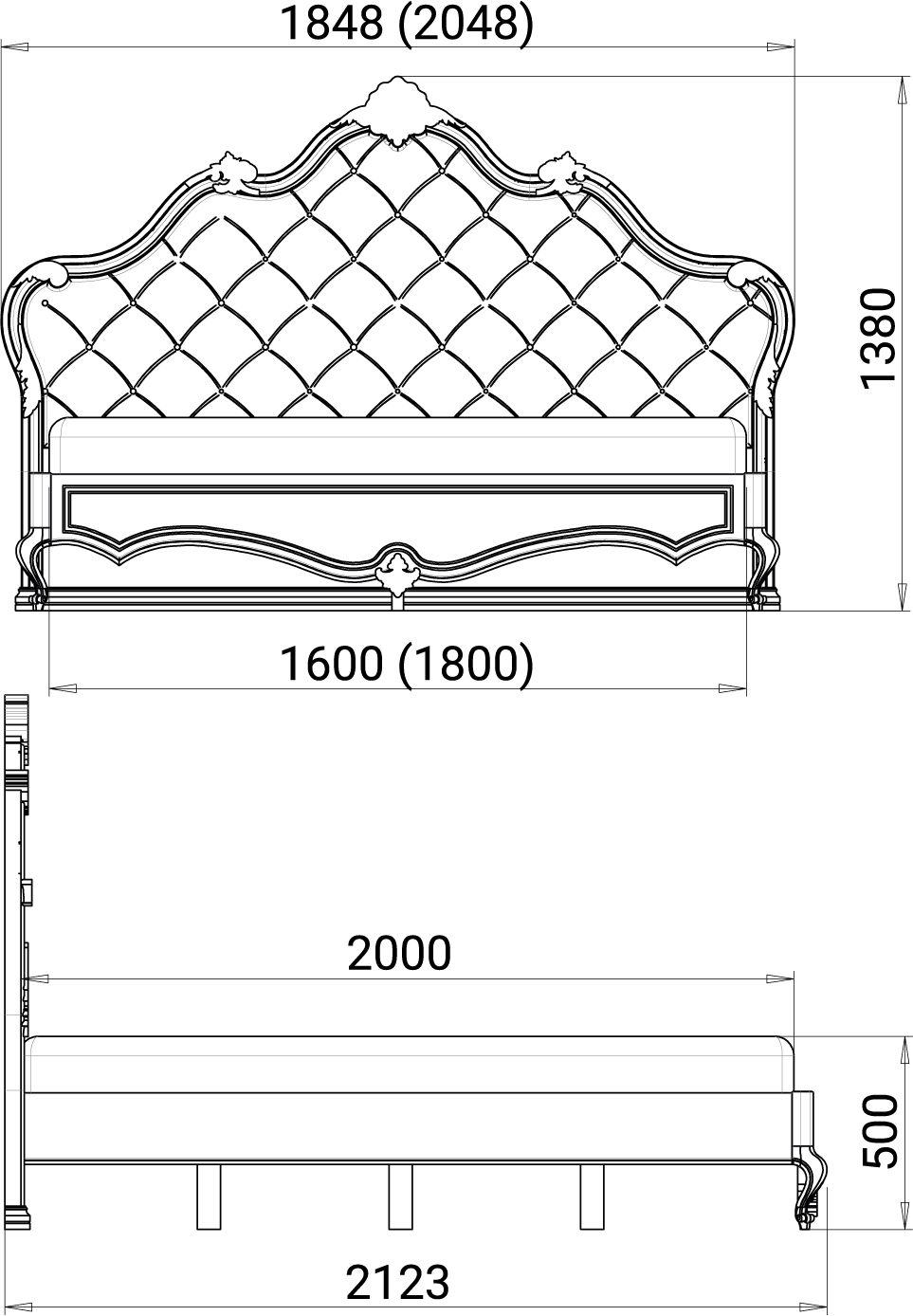 drawing of Audrey's bed